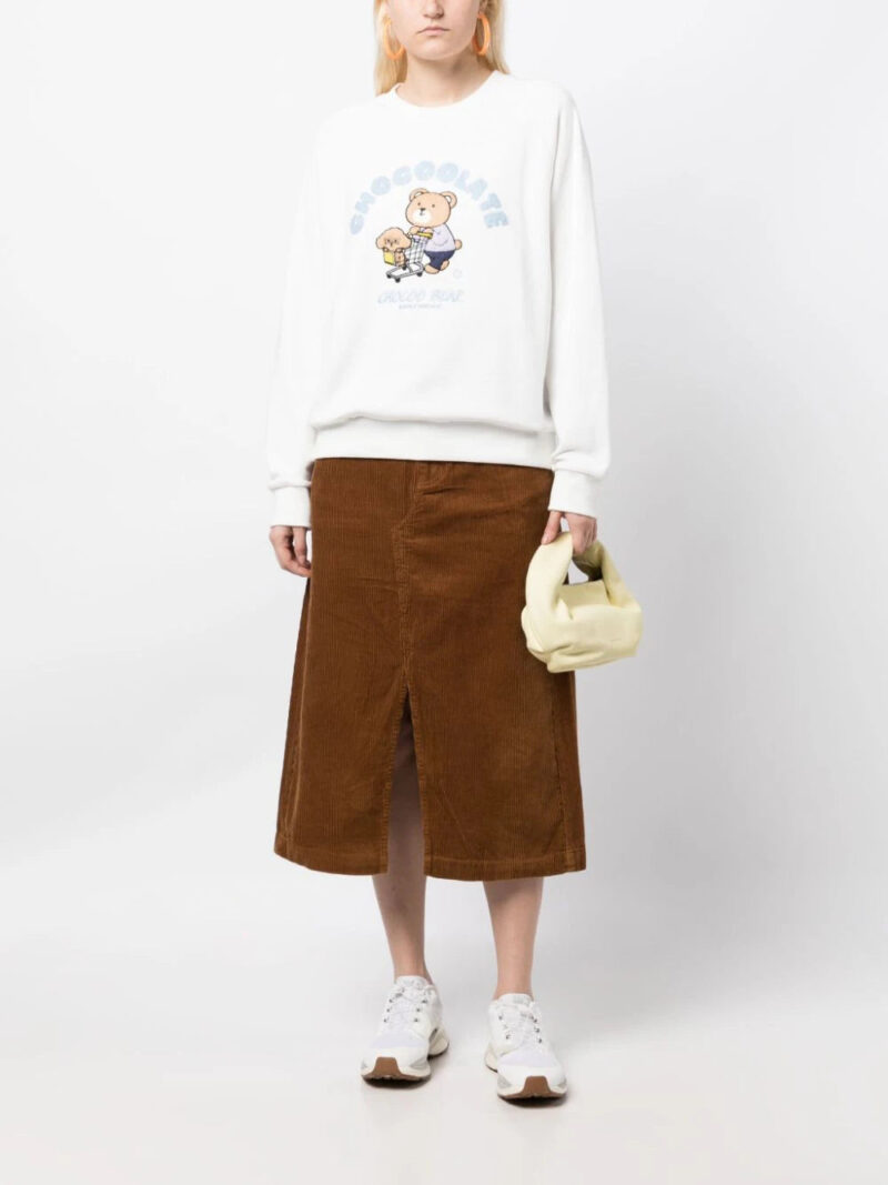 CHOCOOLATE  flocked-logo cotton sweatshirt