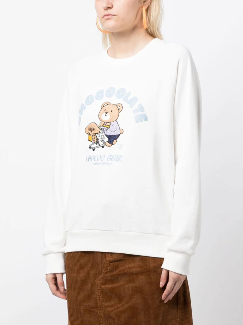 CHOCOOLATE  flocked-logo cotton sweatshirt