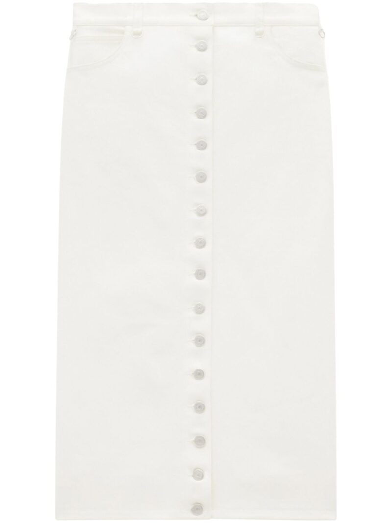 Courrèges  low-rise denim midi skirt