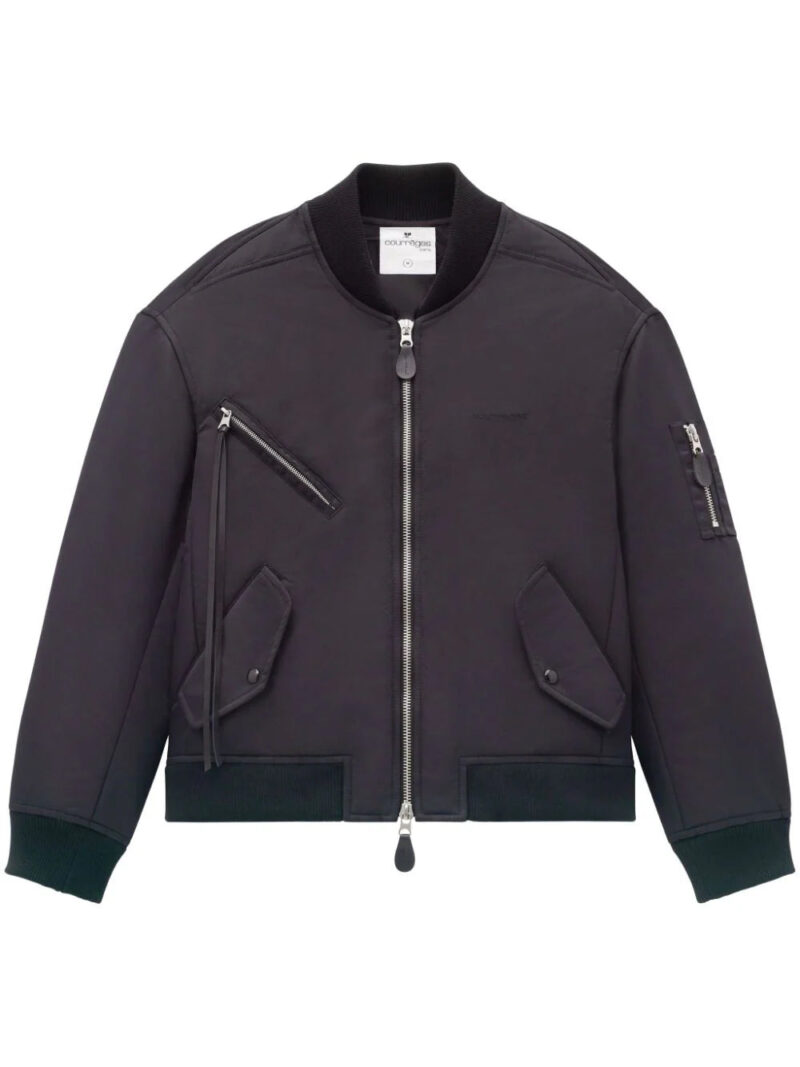 Courrèges  logo-embroidered bomber jacket
