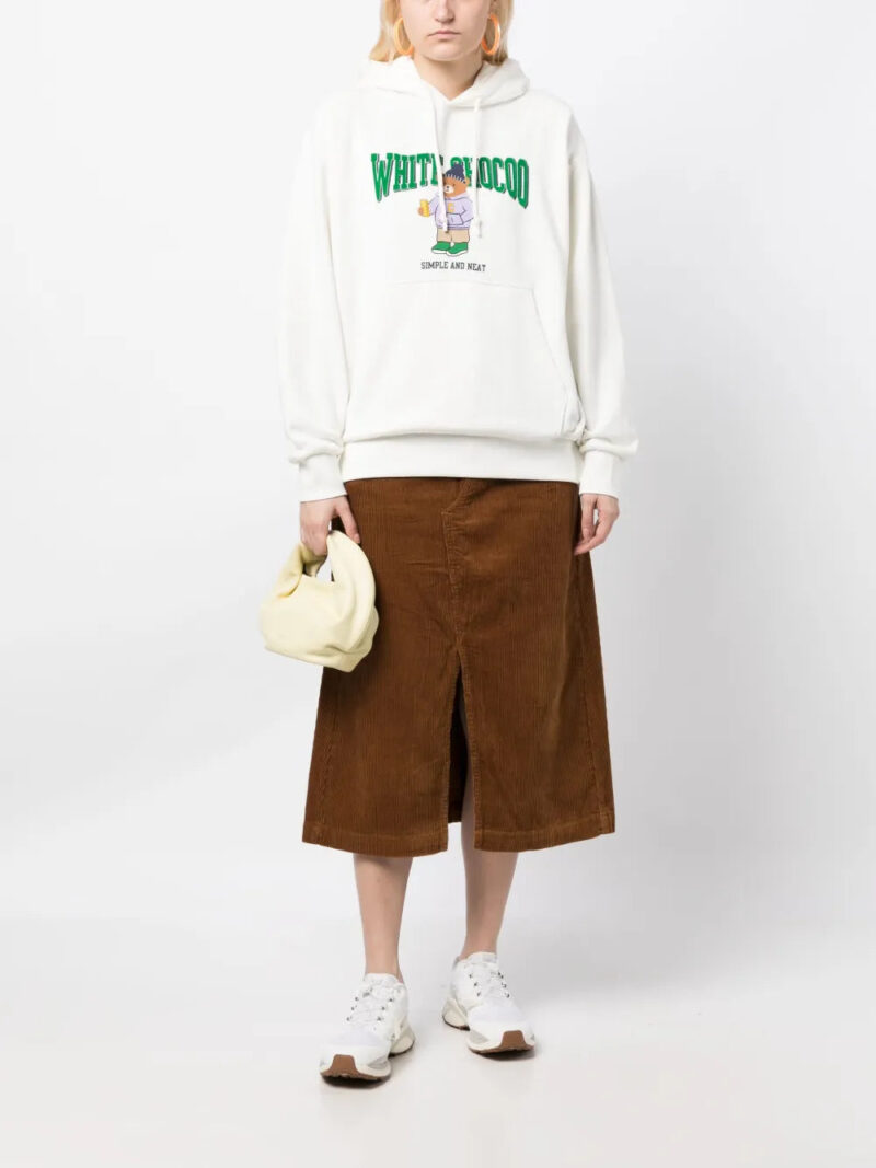 CHOCOOLATE  bear-print cotton hoodie