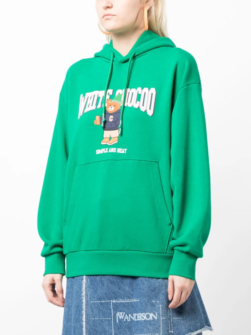 CHOCOOLATE  bear-print cotton hoodie