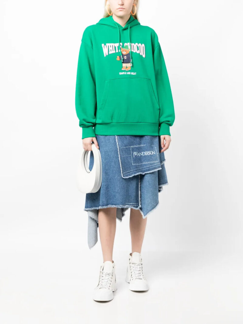 CHOCOOLATE  bear-print cotton hoodie