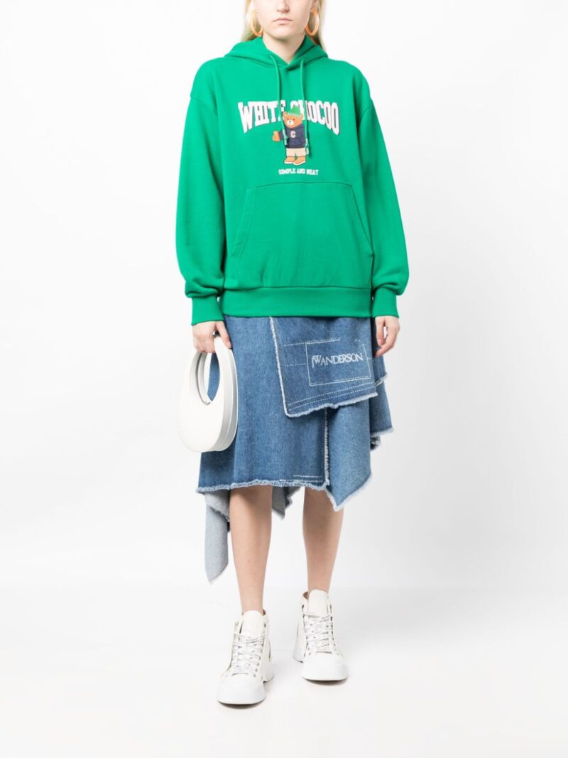 CHOCOOLATE  bear-print cotton hoodie