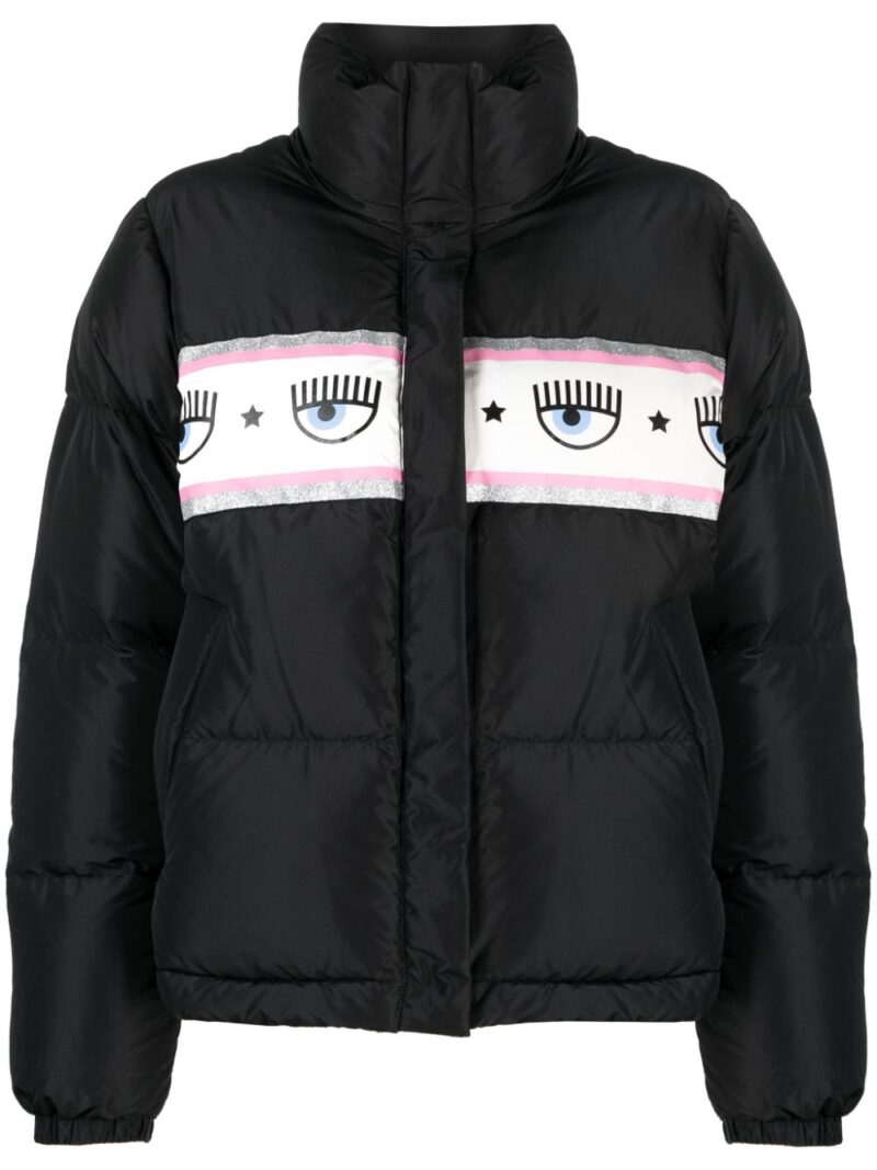 Chiara Ferragni Eyelike-print padded jacket