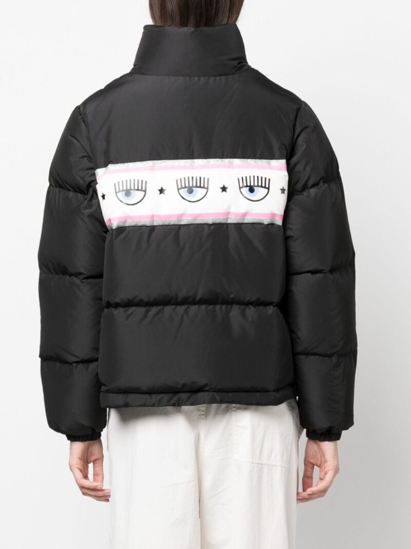 Chiara Ferragni Eyelike-print padded jacket