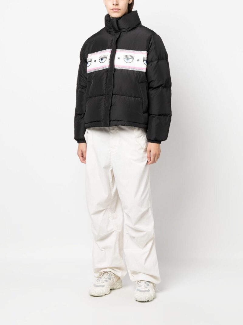 Chiara Ferragni Eyelike-print padded jacket