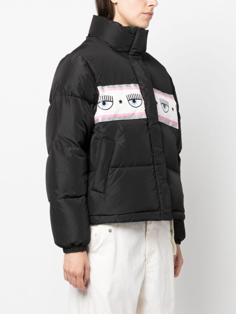 Chiara Ferragni Eyelike-print padded jacket