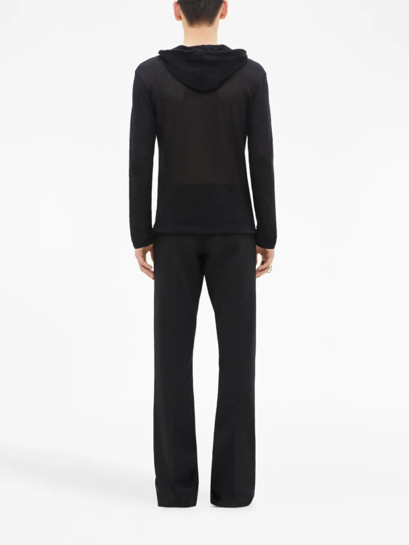 Courrèges  graphic-print mesh hoodie