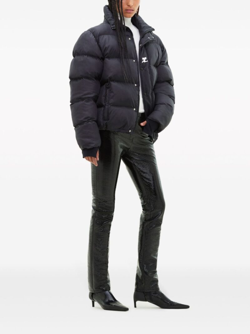 Courrèges  logo-print high-neck puffer jacket