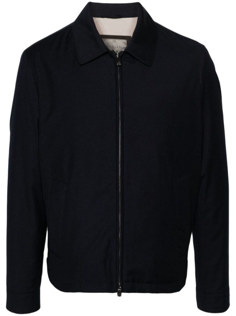 Corneliani spread-collar zip-up jacket