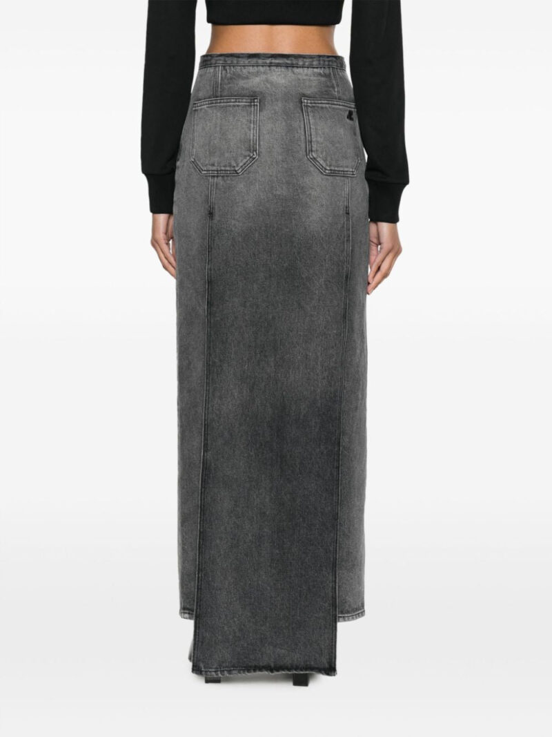 Courrèges  Heritage cut-out stonewashed denim skirt
