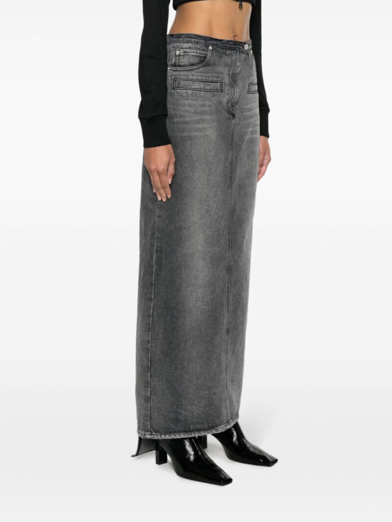 Courrèges  Heritage cut-out stonewashed denim skirt