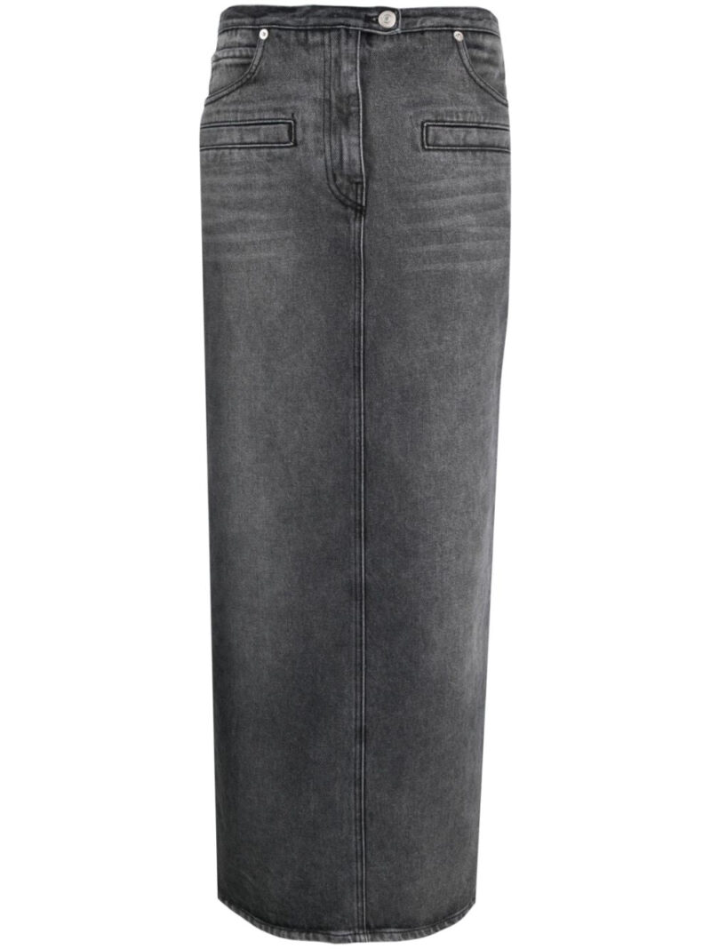 Courrèges  Heritage cut-out stonewashed denim skirt