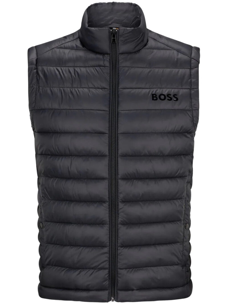 BOSS  logo-print quilted gilet