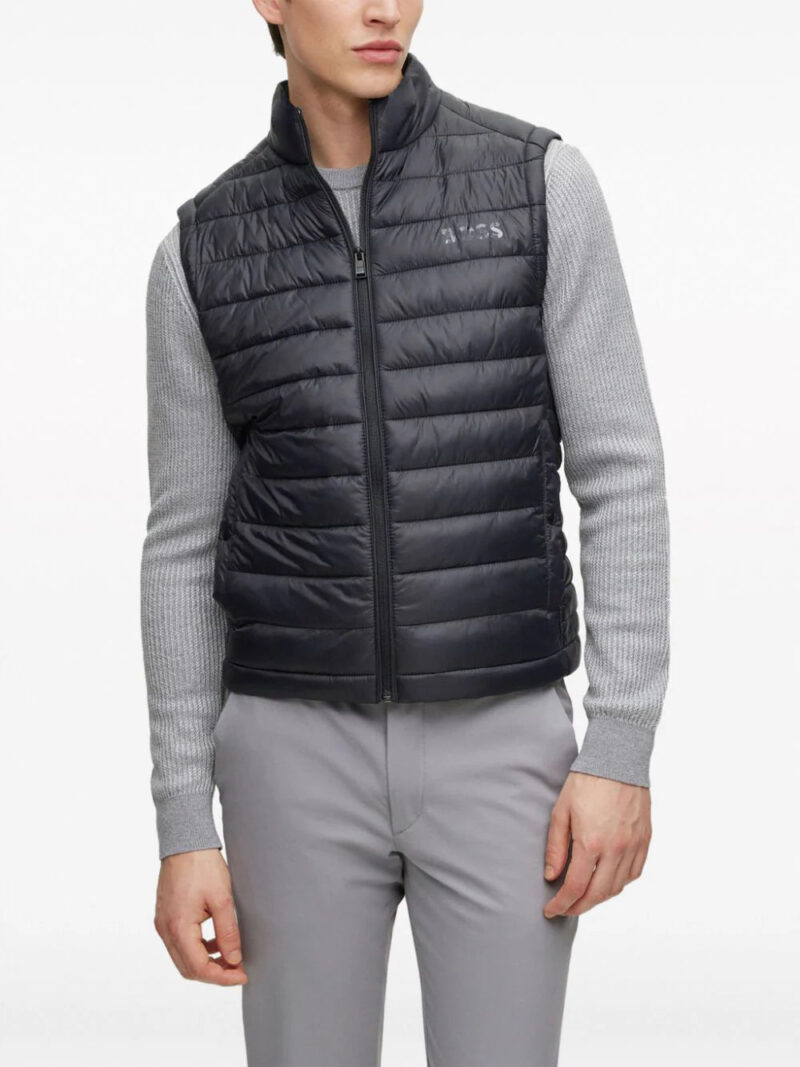 BOSS  logo-print quilted gilet