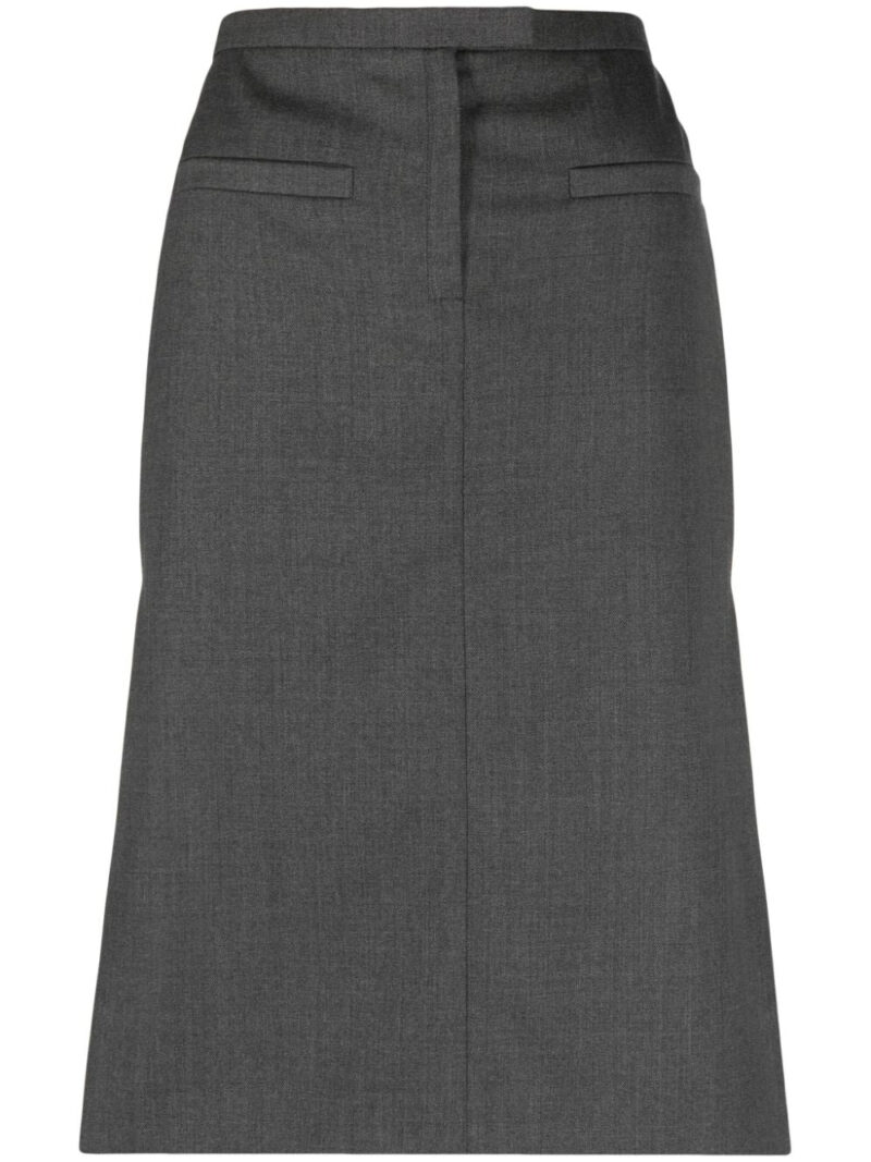 Courrèges  logo-patch straight skirt