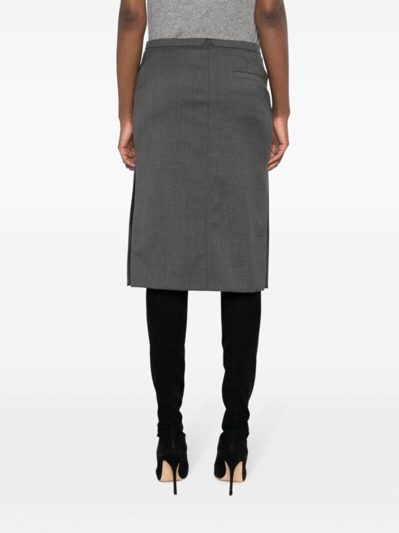 Courrèges  logo-patch straight skirt