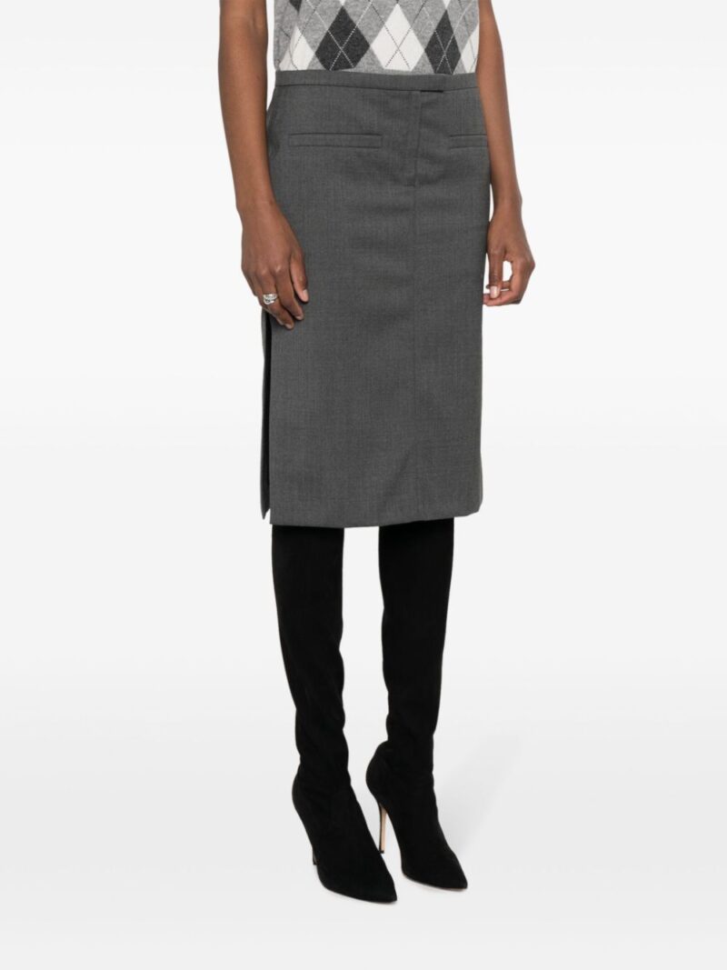 Courrèges  logo-patch straight skirt
