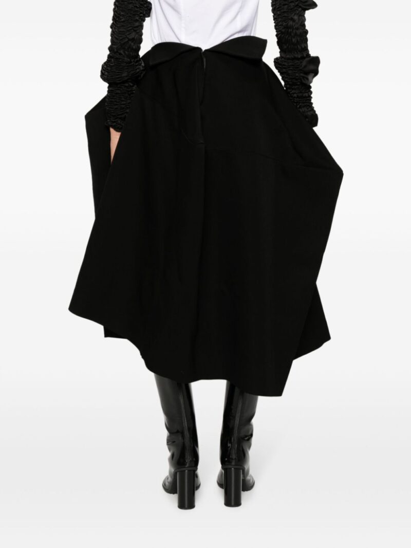 Comme Des Garçons asymmetric wool midi skirt