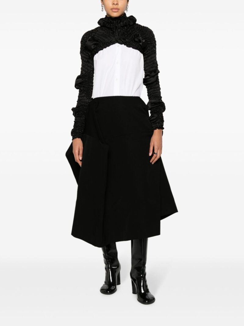 Comme Des Garçons asymmetric wool midi skirt