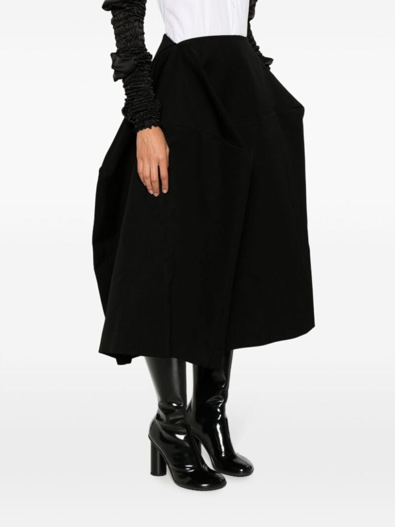 Comme Des Garçons asymmetric wool midi skirt