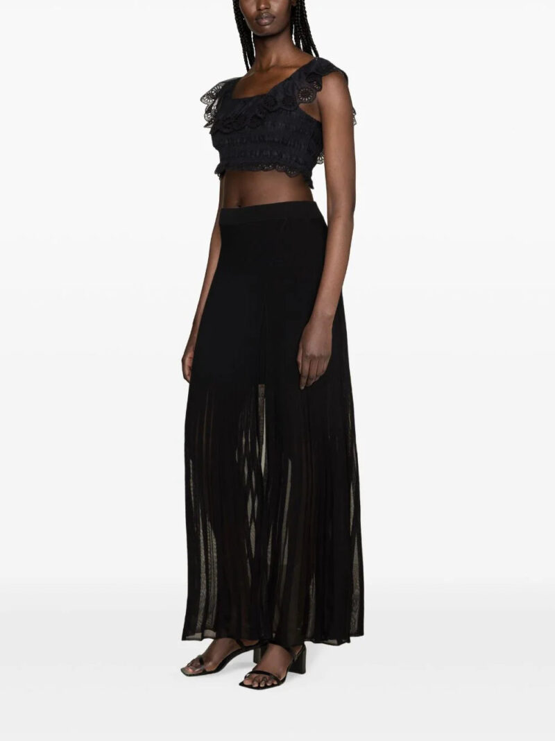 Claudie Pierlot  mid-rise ribbed maxi skirt
