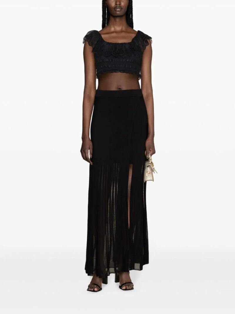 Claudie Pierlot  mid-rise ribbed maxi skirt