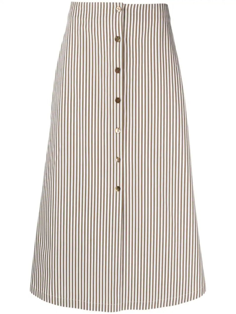Claudie Pierlot  striped A-line midi skirt