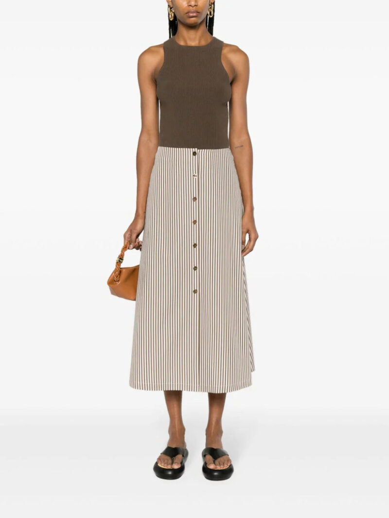 Claudie Pierlot  striped A-line midi skirt