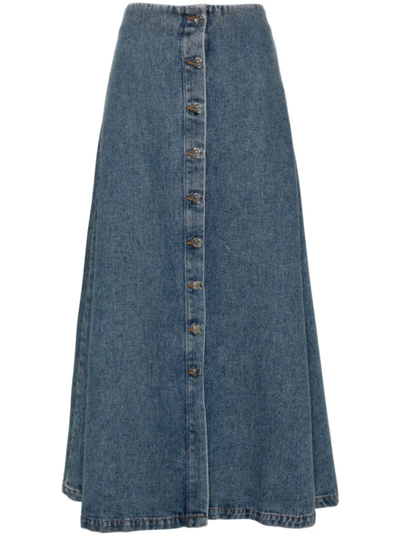 Claudie Pierlot  A-line denim midi skirt