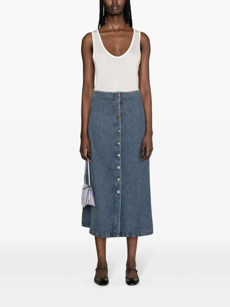 Claudie Pierlot  A-line denim midi skirt
