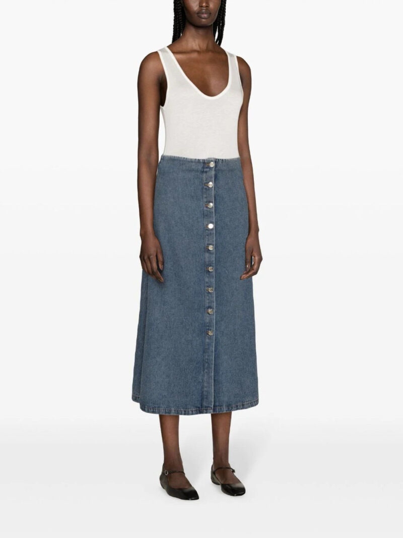 Claudie Pierlot  A-line denim midi skirt