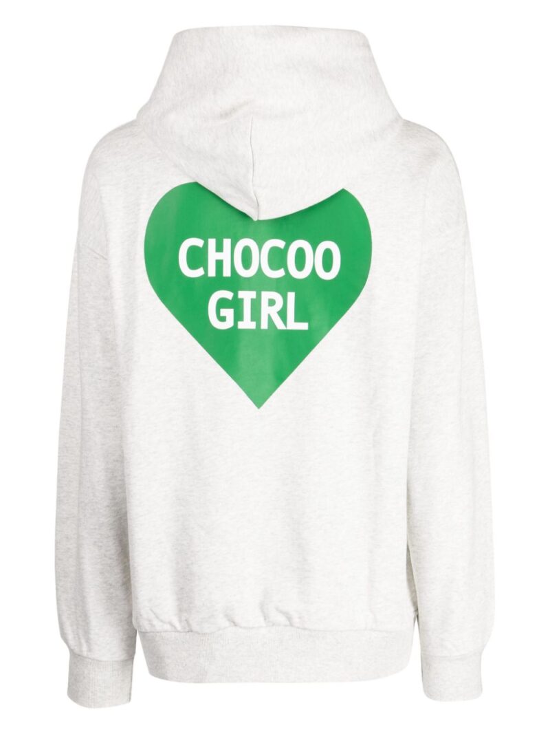 CHOCOOLATE logo-print cotton hoodie