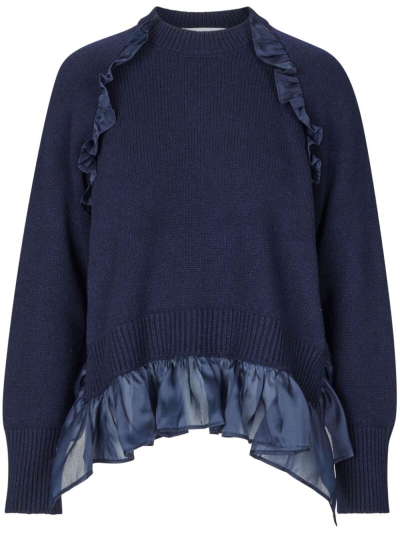 Cecilie Bahnsen  Villy ruffled ribbed jumper