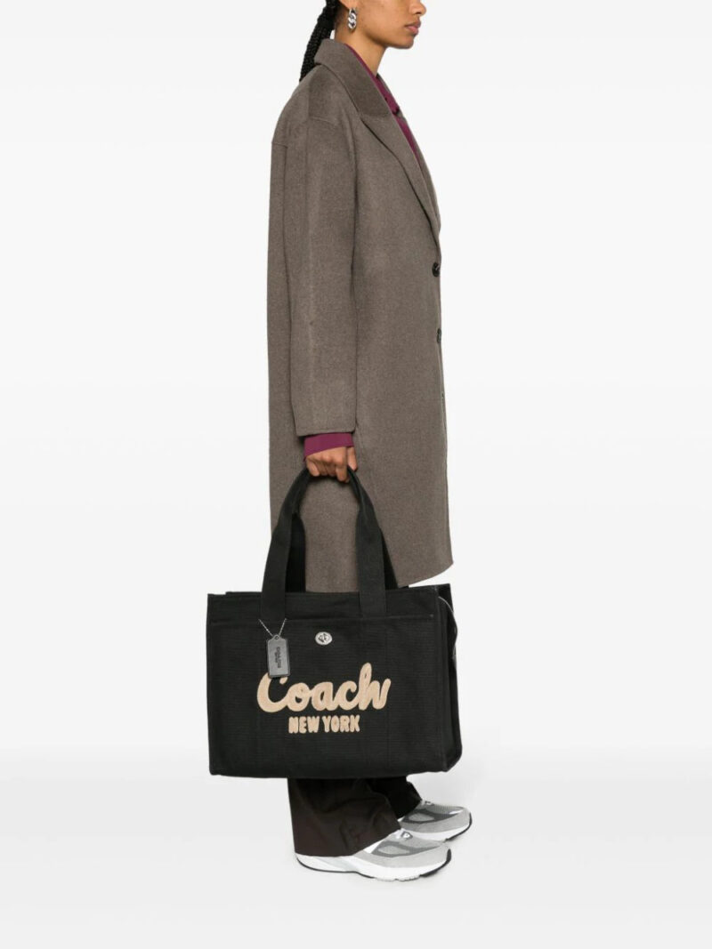 Coach  logo-embroidered canvas tote bag