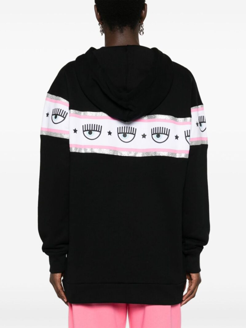 Chiara Ferragni Eyelike-embossed cotton hoodie