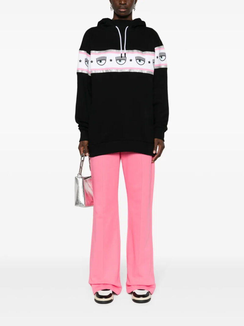 Chiara Ferragni Eyelike-embossed cotton hoodie