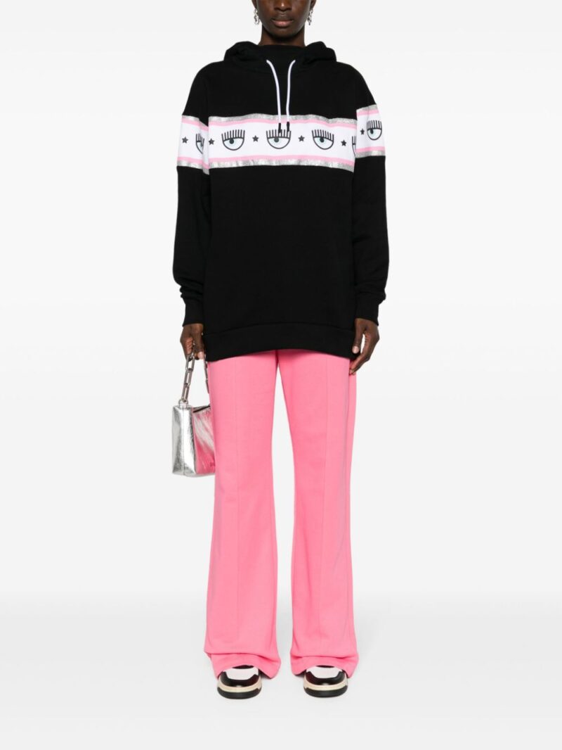 Chiara Ferragni Eyelike-embossed cotton hoodie