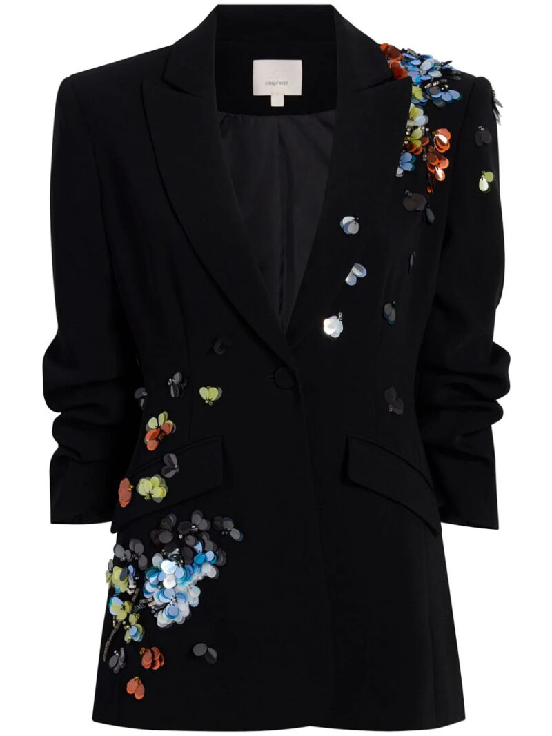 Cinq A Sept  sequin-embellished peak-lapels blazer