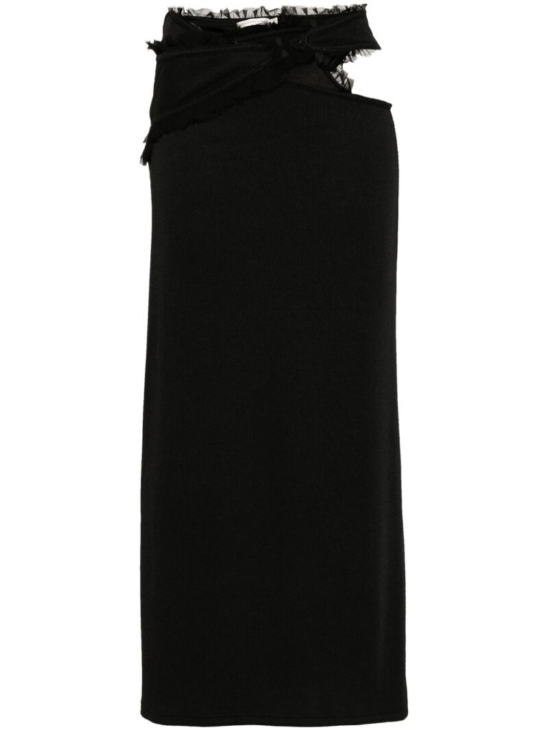 Christopher Esber  feather-trim cut-out maxi skirt