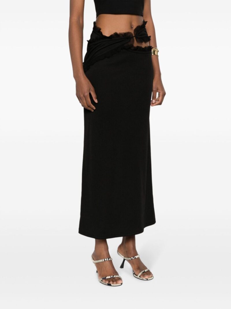 Christopher Esber  feather-trim cut-out maxi skirt