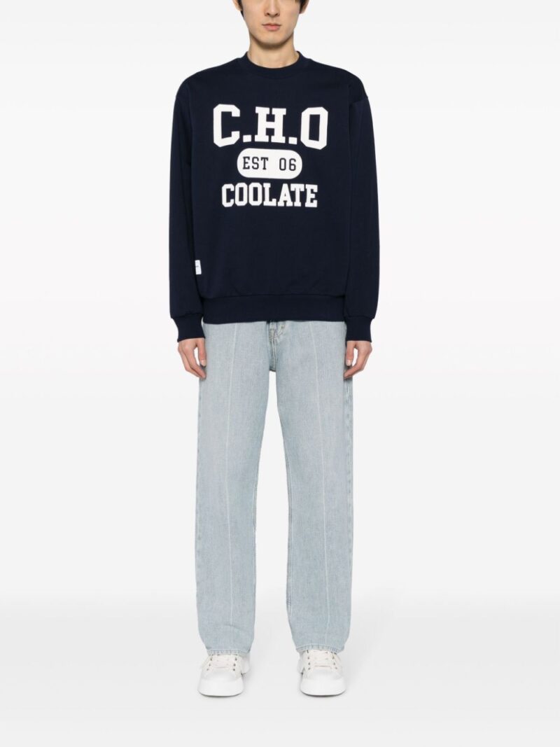 CHOCOOLATE  logo-print cotton sweatshirt