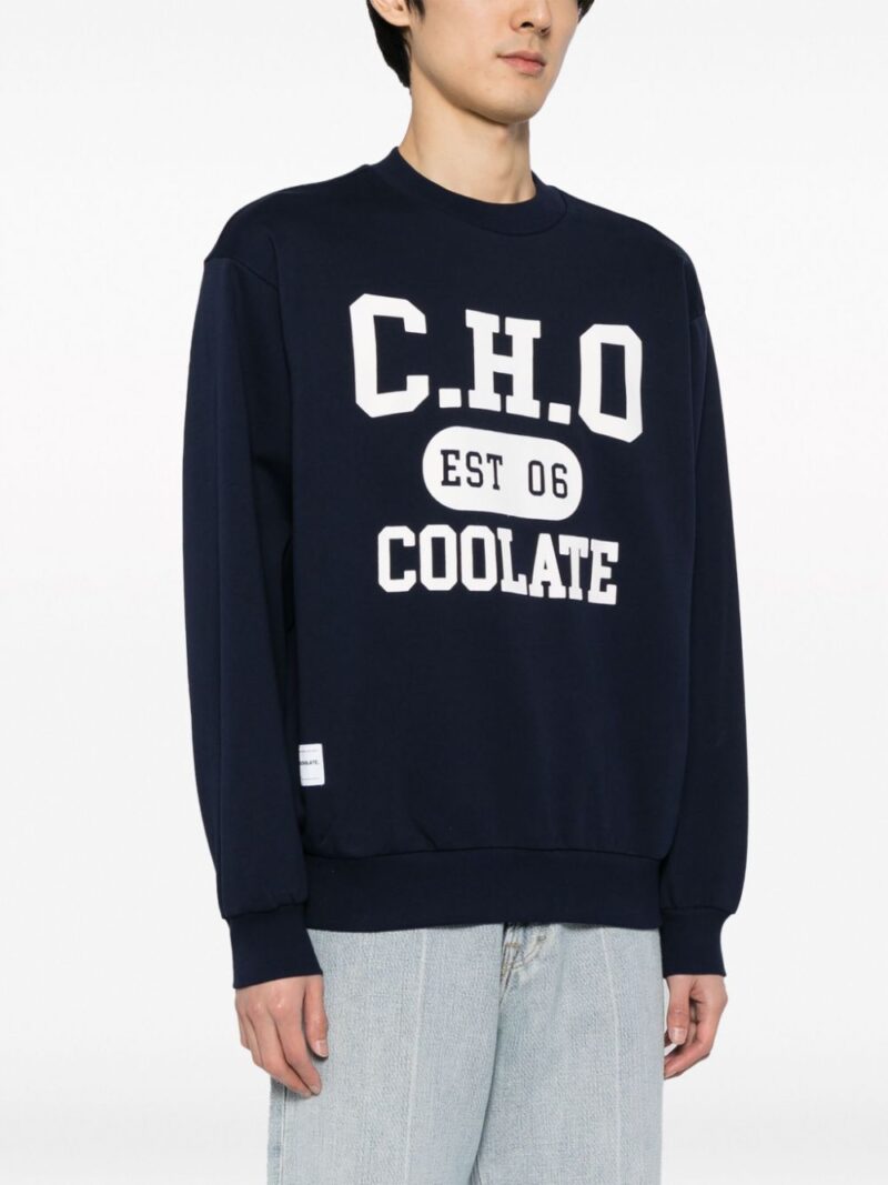 CHOCOOLATE  logo-print cotton sweatshirt