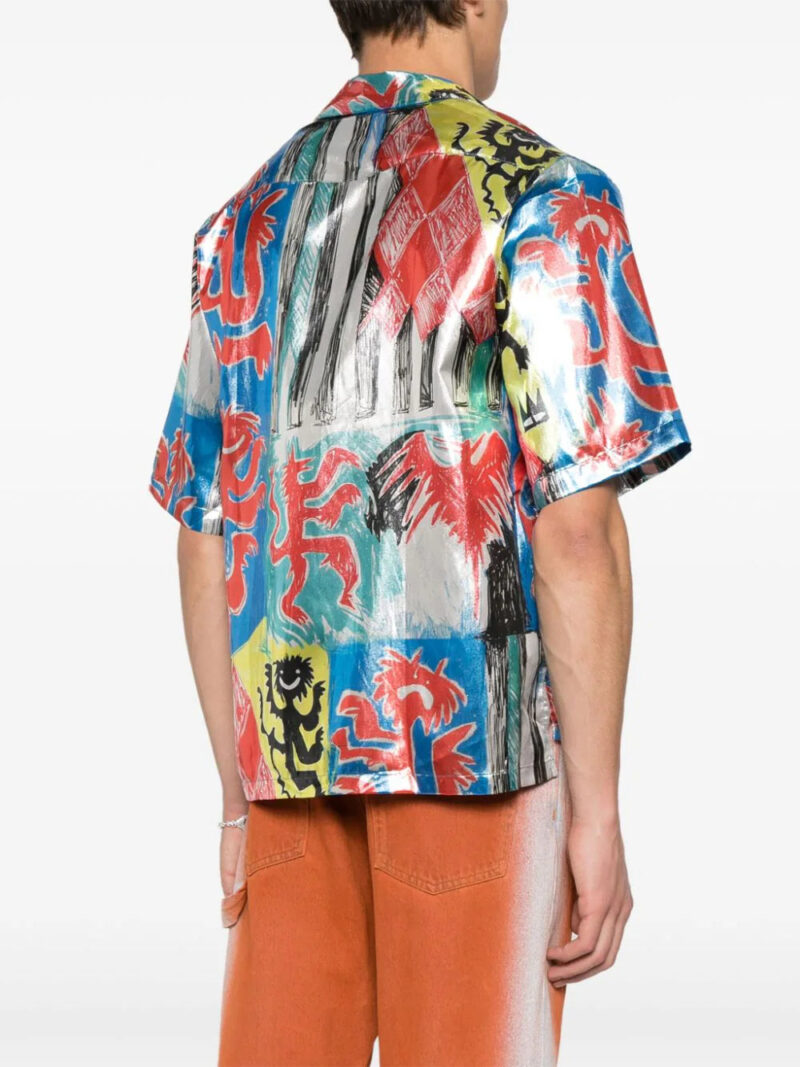 Charles Jeffrey Loverboy  metallic-sheen shirt