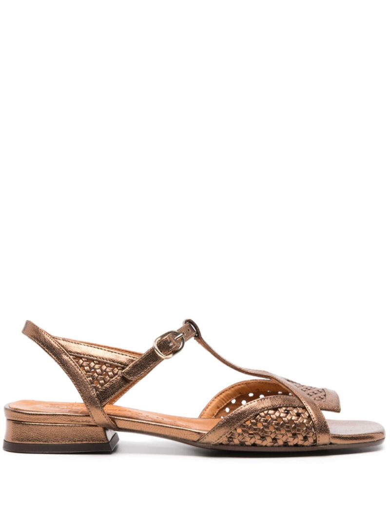 Chie Mihara  Tencha metallic leather sandals