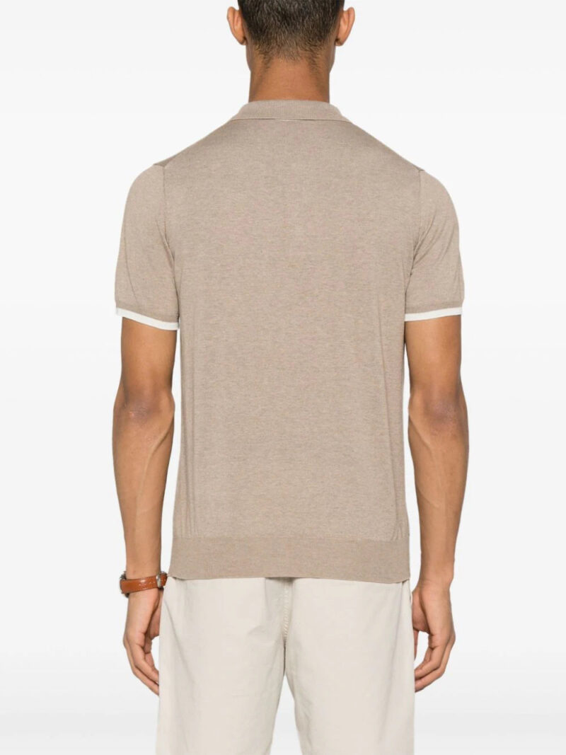 Corneliani contrasting-trim polo shirt