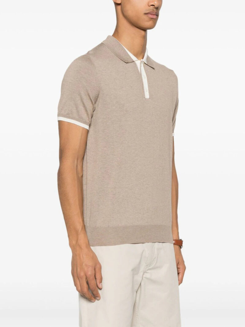 Corneliani contrasting-trim polo shirt