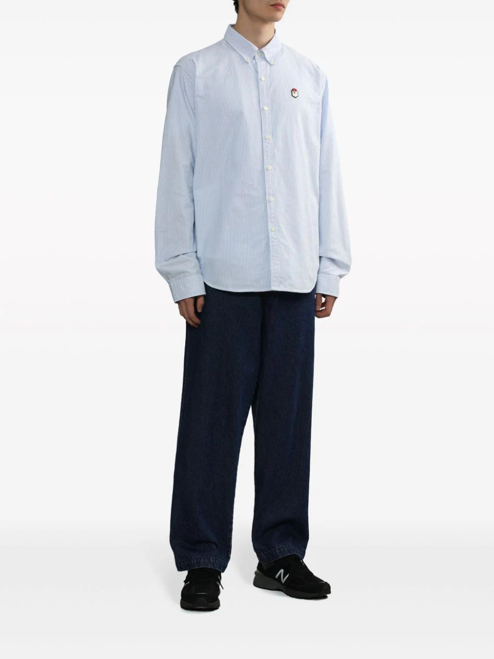CHOCOOLATE pinstripe-pattern cotton shirt - Image 2
