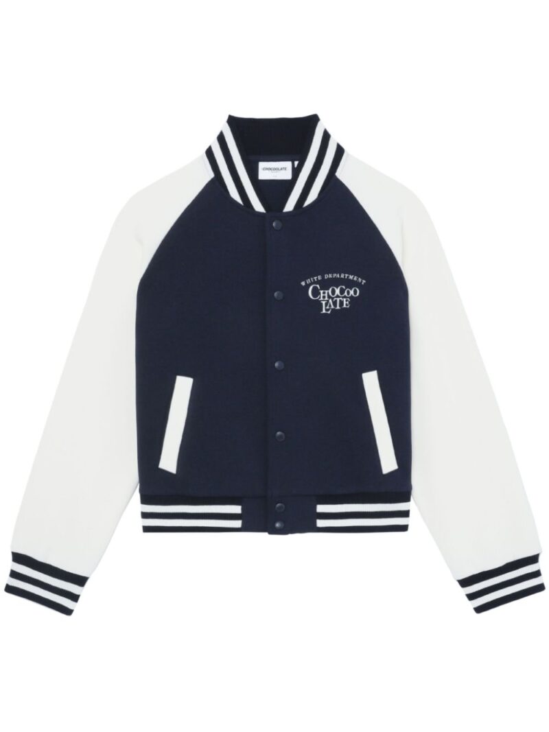 CHOCOOLATE  logo-embroidered bomber jacket